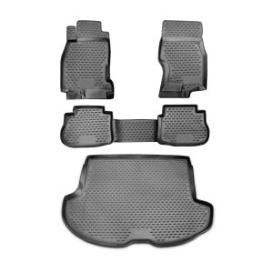 Infiniti FX35 3D Floor-Trunk Mats - Omac - Black - '03-'08